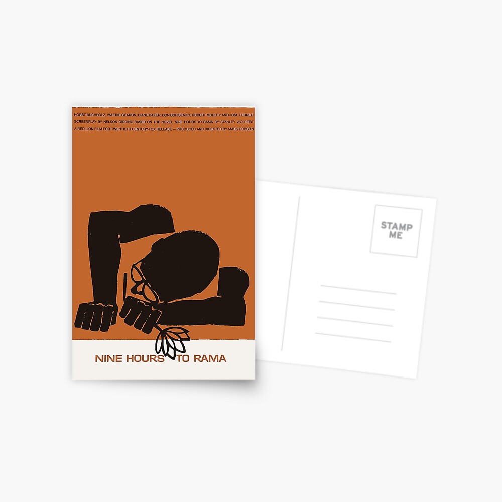 Nine Hours To Rama Saul Bass Movie Poster Postcard By Nuorder Redbubble