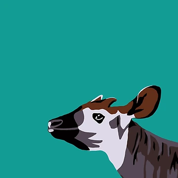 Artwork thumbnail, Okapi portrait by GeoCreate