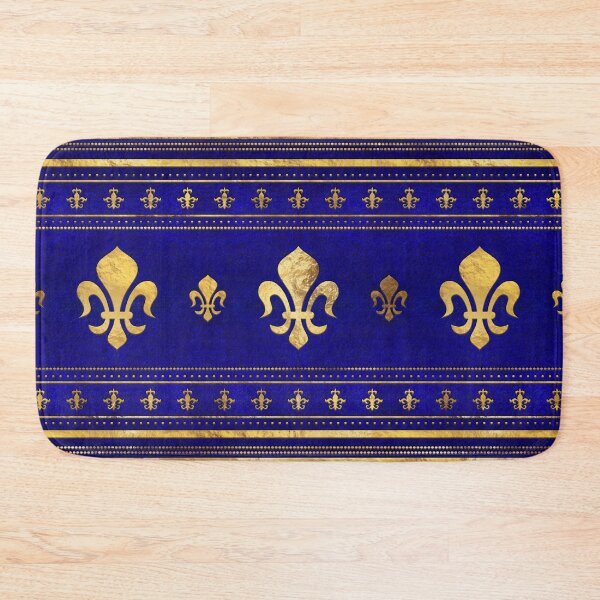 Item preview, Fleur-de-lis  - Lapis Lazuli and Gold designed and sold by k9printart.