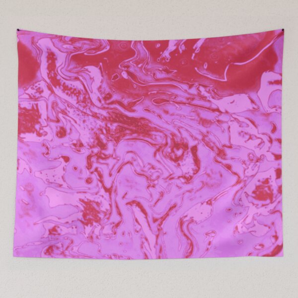Item preview, Strawberry Ice Cream - pink and red gradient abstract drops and swirls designed and sold by JaycraveDesigns.