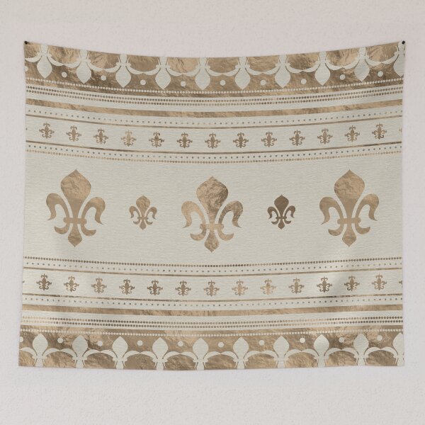 Item preview, Fleur-de-lis Pastel Gold designed and sold by k9printart.