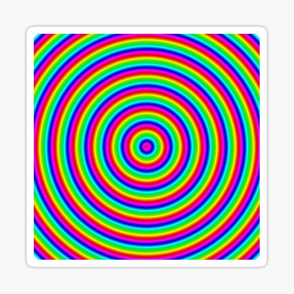 Psychedelic Hypnotic Visual Illusion Sticker