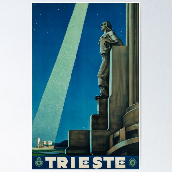 Item preview, Trieste vintage travel poster designed and sold by stickart-marek.