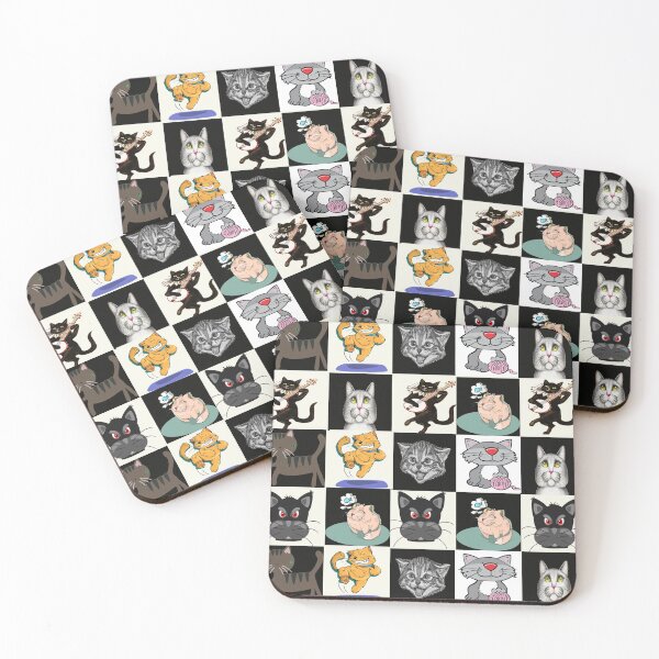 Item preview, Checkered Kitties designed and sold by BumbleChynxBee.