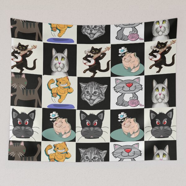Item preview, Checkered Kitties designed and sold by BumbleChynxBee.