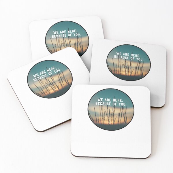 Artikelvorschau, Wir sind wegen dir hier. entworfen und verkauft von StickerDirect.