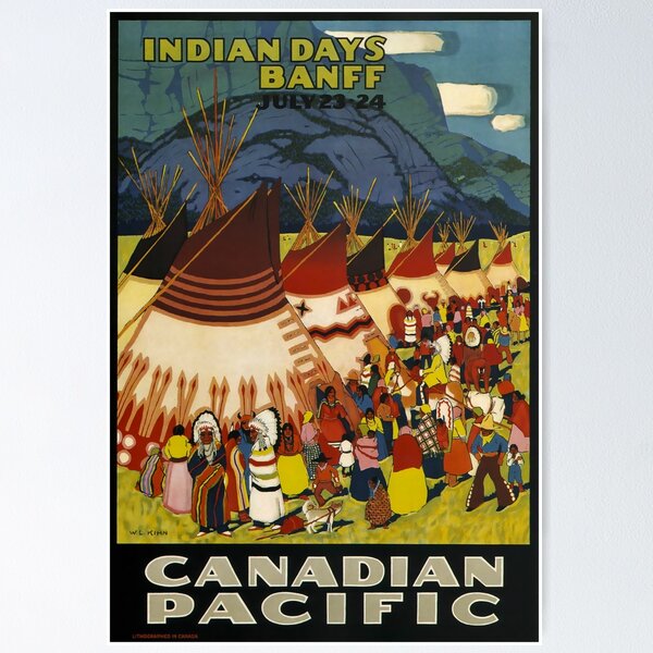 Item preview, Indian Days vintage travel poster designed and sold by stickart-marek.