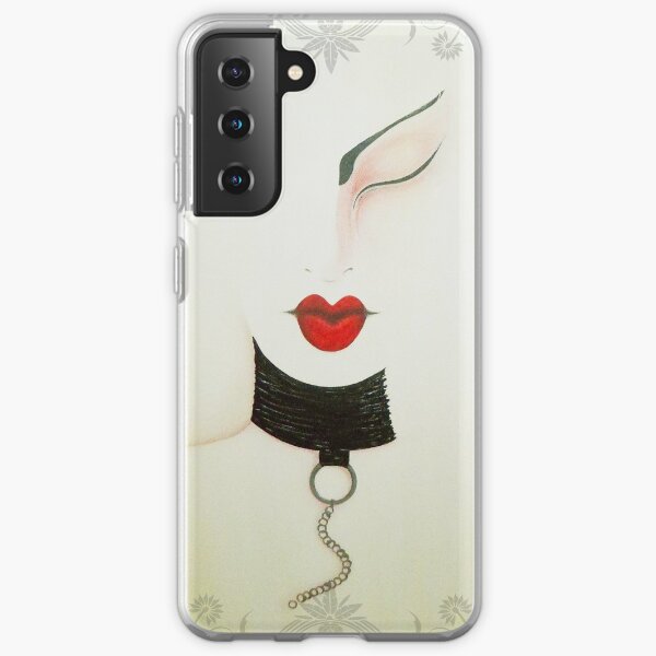 Femme Fatale Leather and Chains Sexy Girl Painting Samsung Galaxy Soft Case