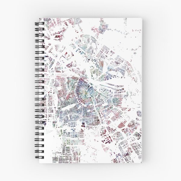 Item preview, Amsterdam map watercolor painting designed and sold by MapMapMaps.
