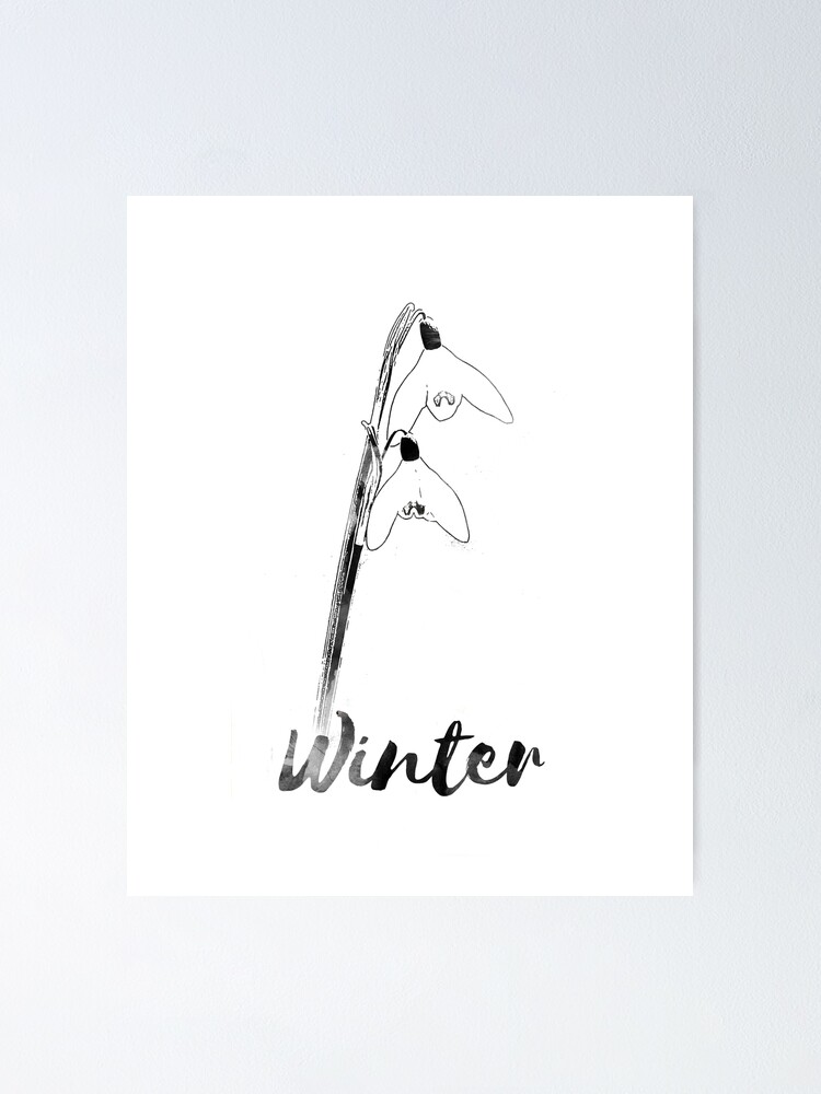 Thumbnail 1 von 3, Poster, Winter Flower Watercolor designt und verkauft von sarnia.