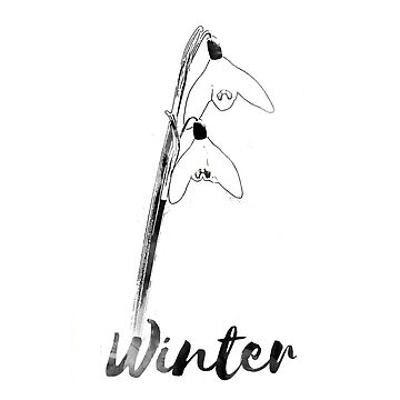 Imagen de la obra Winter Flower Watercolor de sarnia