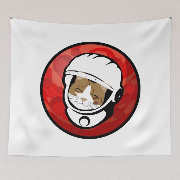 Item preview, Red Planet Cosmos Galaxy Space Cat  designed and sold by RosalieReeves.