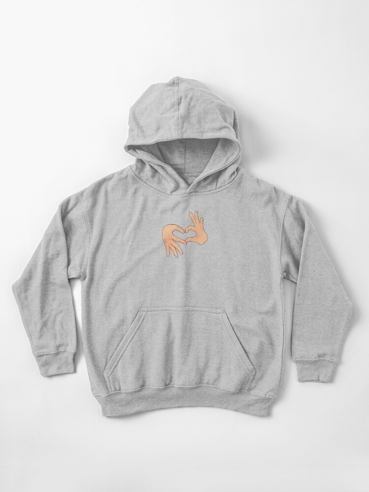 korean heart hoodie