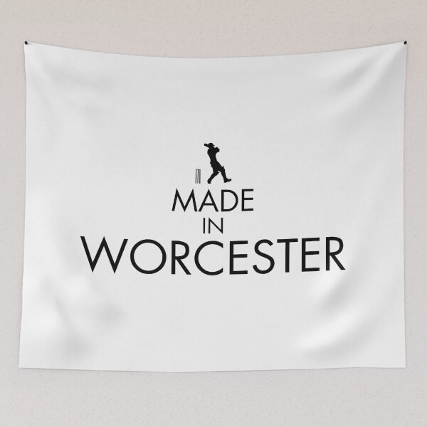 Item preview, Made in Worcester | Cricket Player | Black Print designed and sold by SJ Designs.
