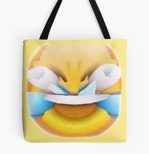 Everything Is Ok Gift For Him Her Sad Mood Ironic Gag Pun Crying Emoji  Happy Face Tote Bag by Funny Gift Ideas - Pixels