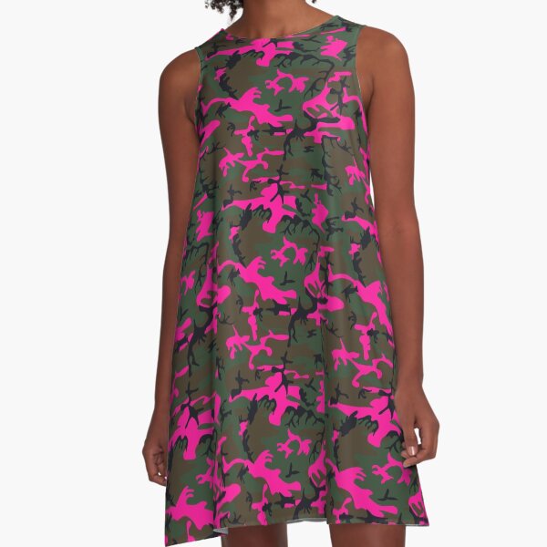 pink camouflage dress