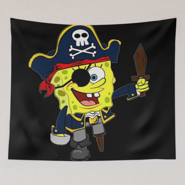 Item preview, spongebob pirate funny meme sticker  designed and sold by Grace-Cop.
