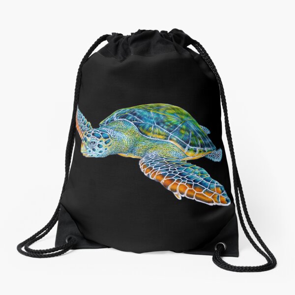 Sea Turtle Drawstring Bag
