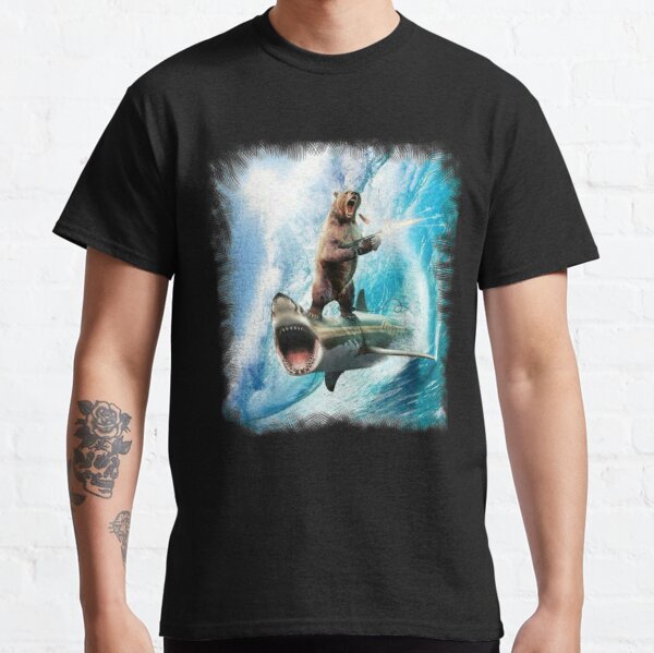 Bear Surfing On Shark Classic T-Shirt