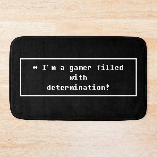 Item preview, I'm A Gamer Filled With Determination (Retro Vintage RPG Gaming • Funny 8 Bit Quote) designed and sold by SassyClassyMe.