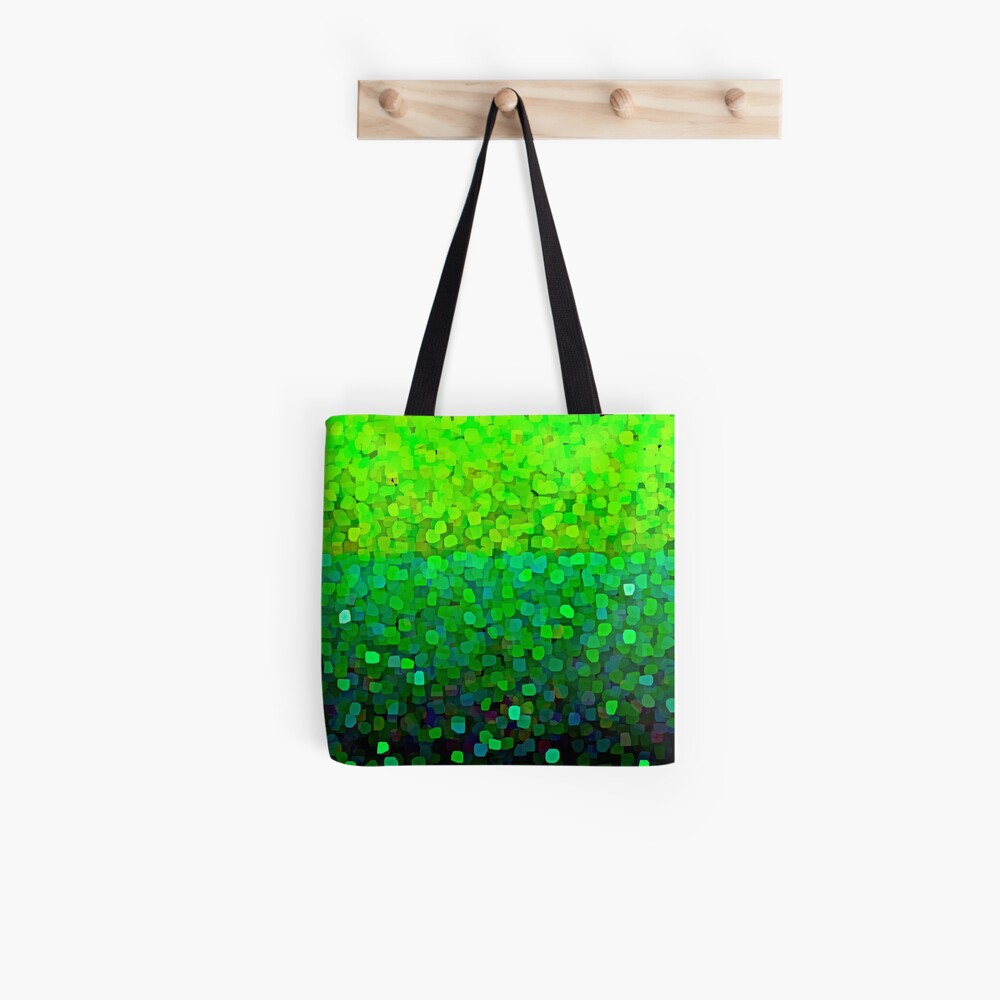"Sparkles and Glitter Green Abstract" Tote Bag by Overthetopsm Redbubble
