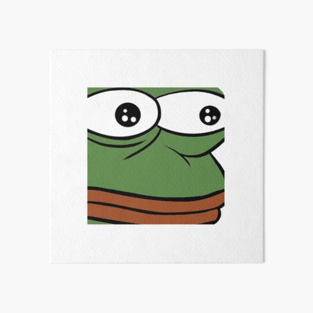 Pepega in HD Twitch Emote  Art Board Print for Sale by Reboot