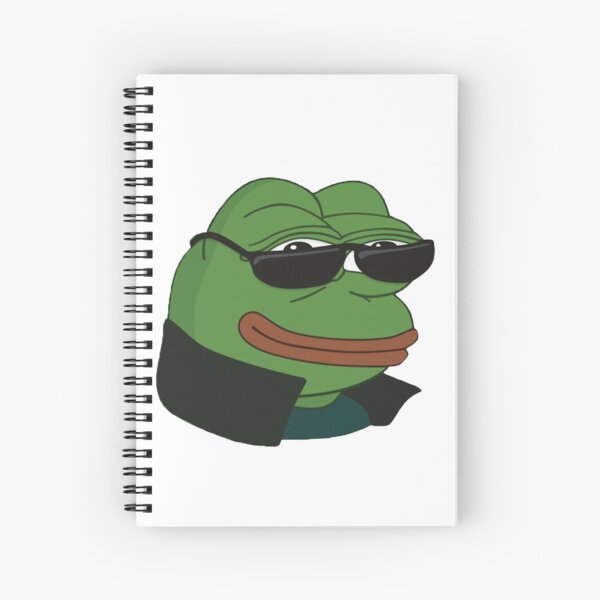 Pepega in HD Twitch Emote  Spiral Notebook for Sale by Reboot Designs