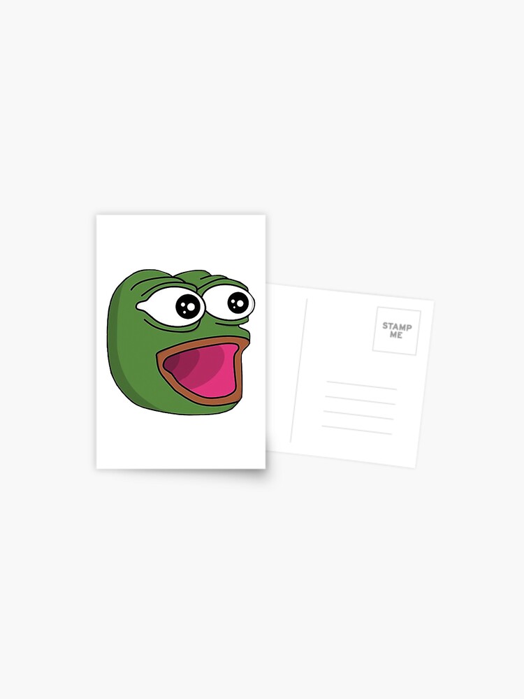 Reverse Poggers Twitch Emote In Hd Postcard By Mash701 Redbubble