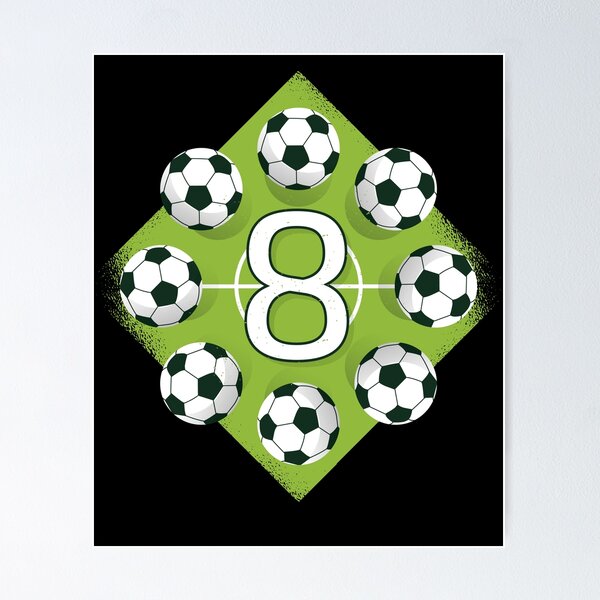 Item preview, 8th birthday 8 years children's birthday football designed and sold by AaaleXX.
