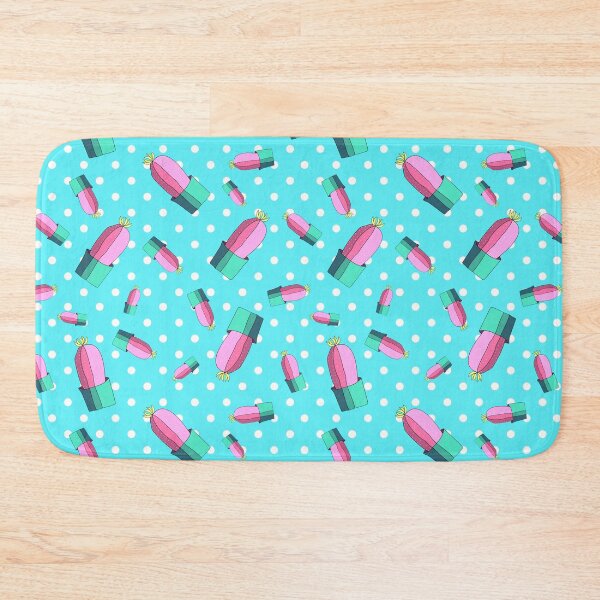 Item preview, Pink Cactus Succulents on Blue with White Polka Dots Graphic  designed and sold by RosalieReeves.