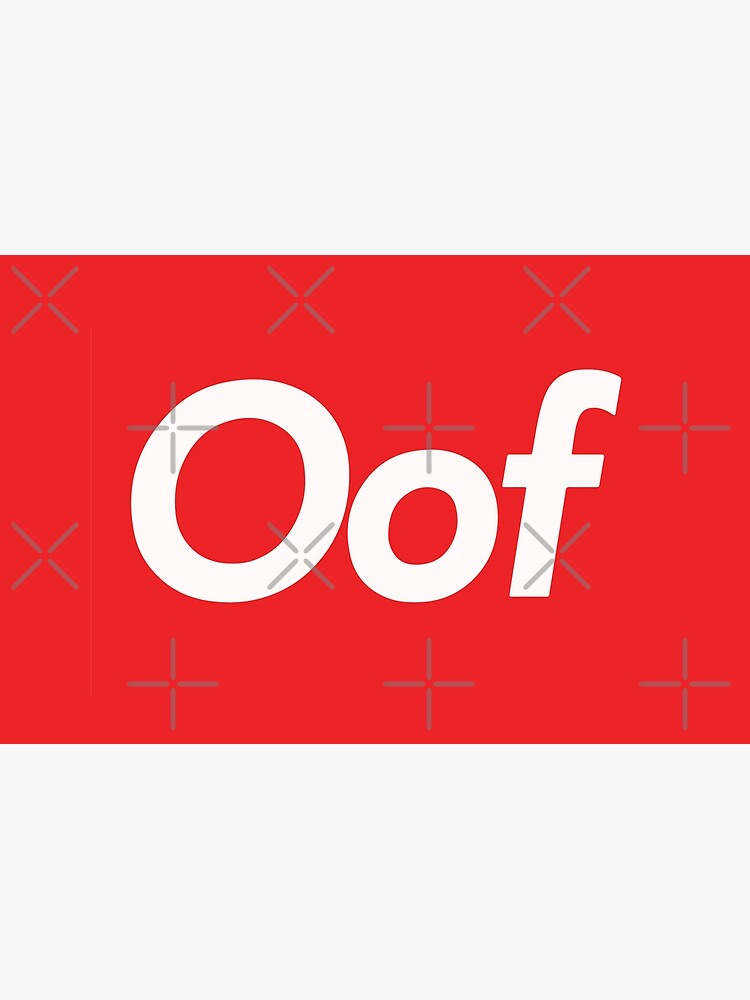 Oof Laptop Skin By Rzera Redbubble - oof supreme logo roblox