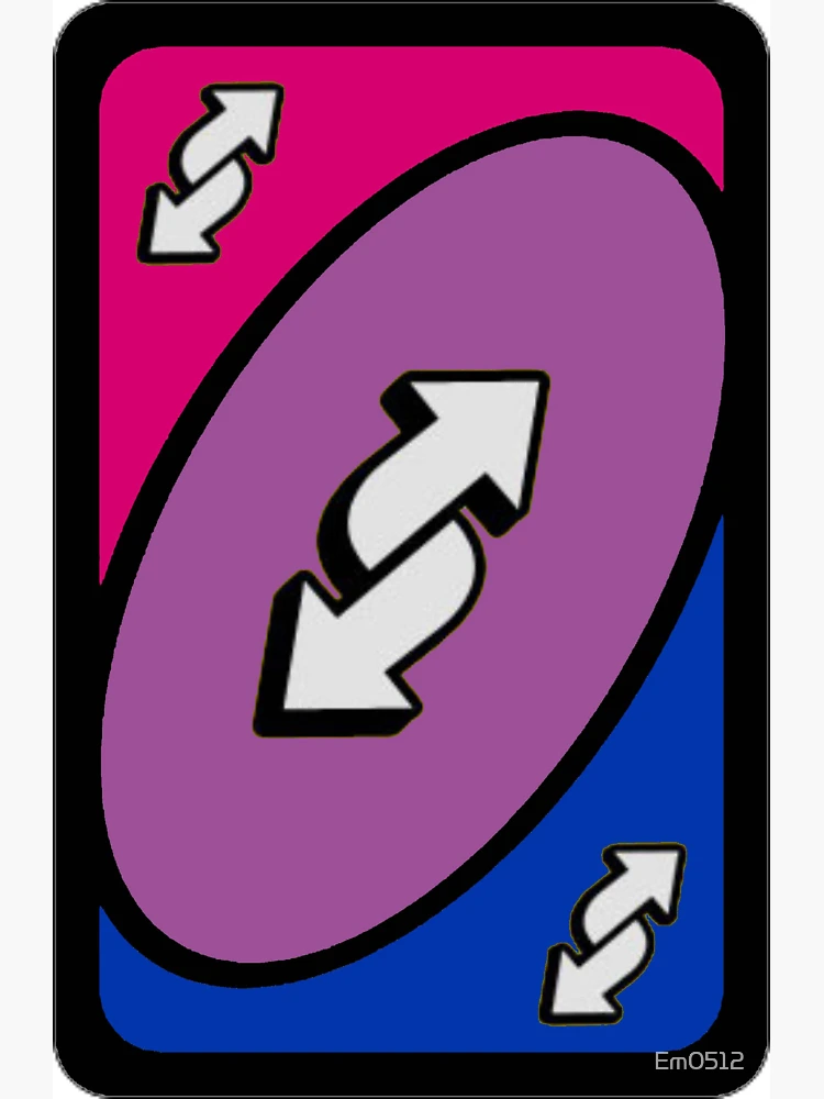 Trans uno reverse card Sticker for Sale by Em0512