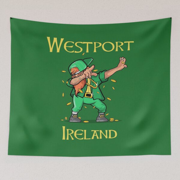 Artikelvorschau, Westport Irish Saint Patricks day novel and fun products Fun and craic. Irish American Shamrock Design entworfen und verkauft von comhra.