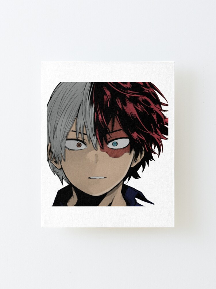 shoto todoroki sticker mounted print by modmomo redbubble