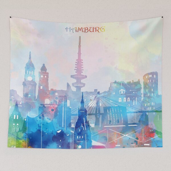 Item preview, hamburg skyline designed and sold by BekimART2.
