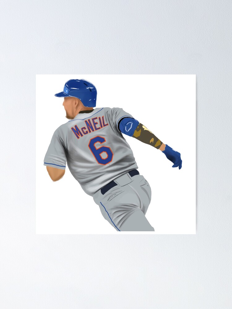 Jeff McNeil Baseball Paper Poster Mets - Jeff Mcneil - Posters and