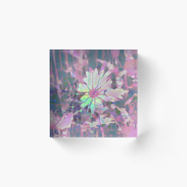 Floral abstraction Acrylic Block