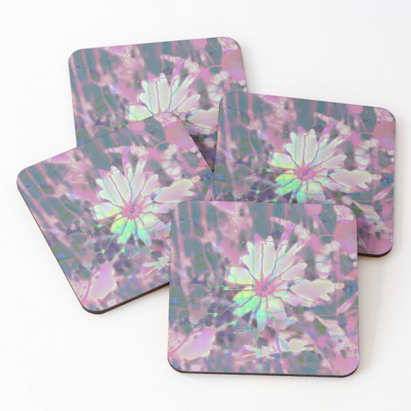 Floral abstraction Coasters (Set of 4)