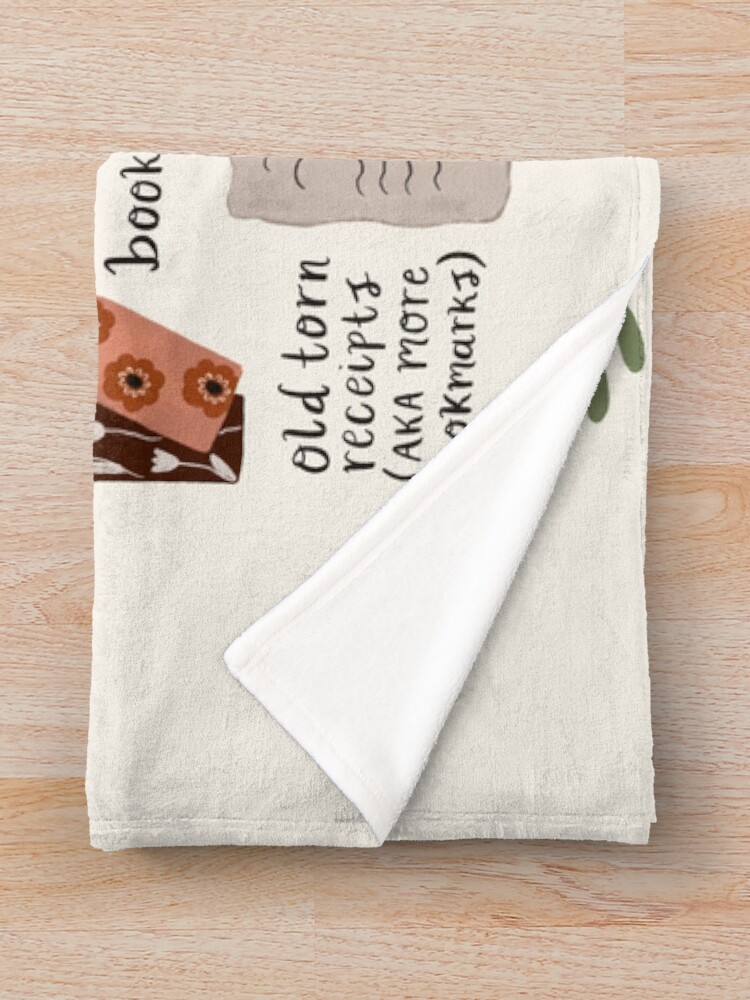 Alternate view of A Bookworm's Belongings Throw Blanket