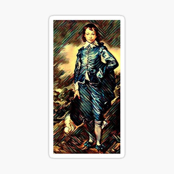 The Blue Boy (c. 1770) is a full-length portrait in oil by Thomas Gainsborough Sticker