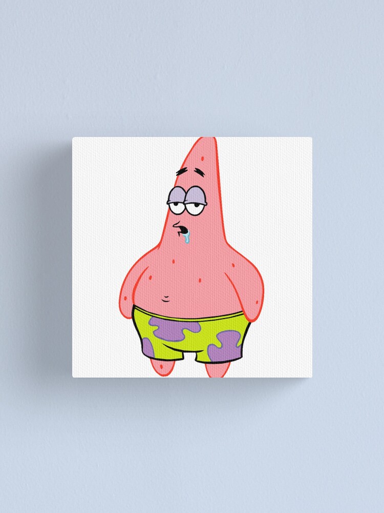 Patrick Drooling Meme Caption Canvas Print By Grace Cop Redbubble