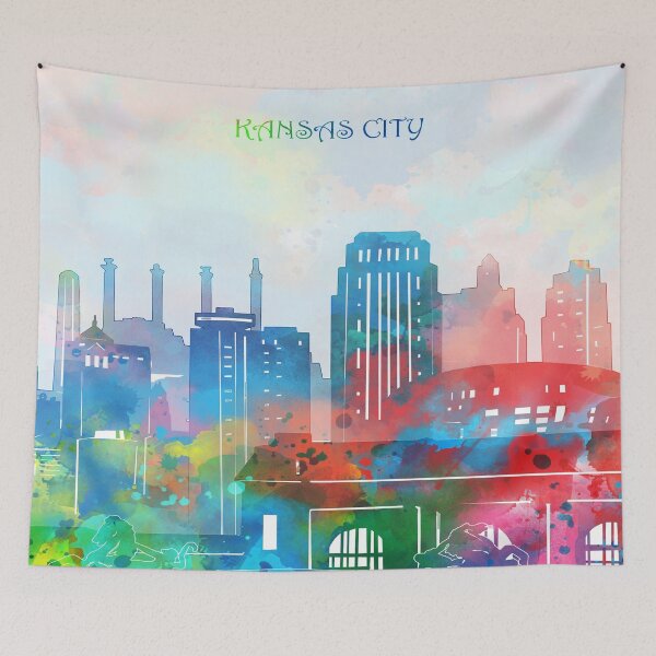 Item preview, kansas city skyline designed and sold by BekimART2.