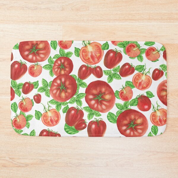 Item preview, Watercolor Tomato Basil Vegan Gift designed and sold by Sandra78.
