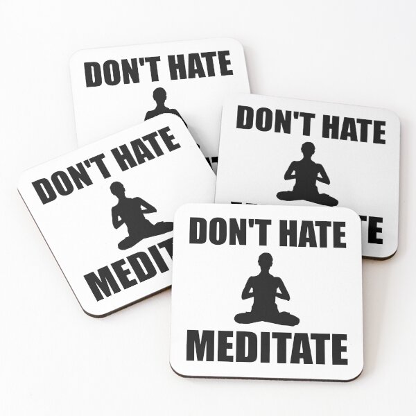 Item preview, Do Not Hate Meditate Fan designed and sold by TheBestStore.