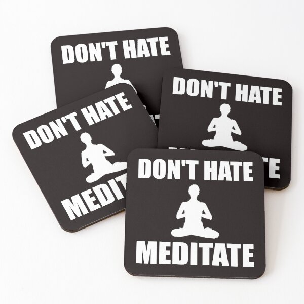 Item preview, Do Not Hate Meditate Fan designed and sold by TheBestStore.
