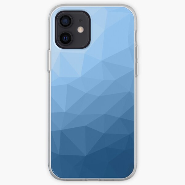 Classic Blue geometric mesh ombre pattern iPhone Soft Case