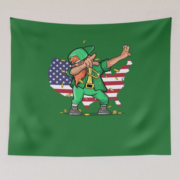 Item preview, Irish American flag bearer,  Irish Saint Patricks day novel and fun products Fun and craic. Irish American Shamrock Design designed and sold by comhra.