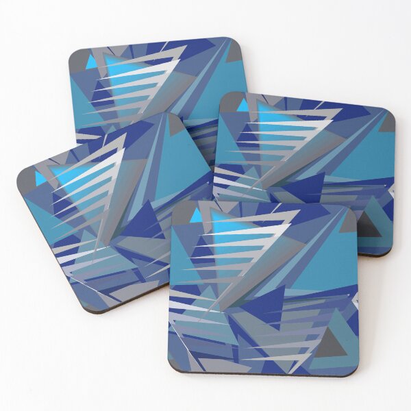 Item preview, Abstract avant-garde ornament in blue designed and sold by Nata-V.