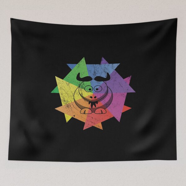 Item preview, Colorful Bison Buffalo Lover Retro Wisent Silhouette Gift print designed and sold by Grabitees.