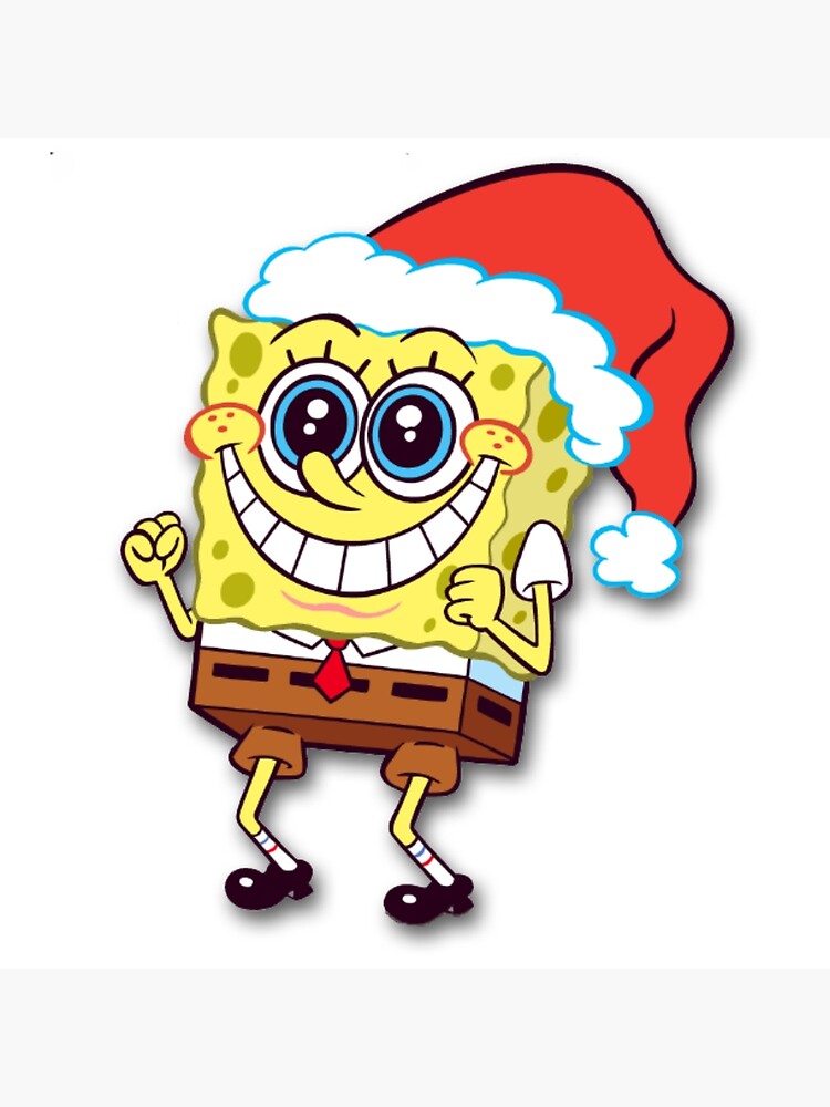 Spongebob christmas sticker Poster for Sale by Grace-Cop Redbubble